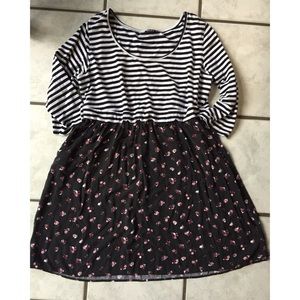 Torrid Striped & Floral Dress WITH POCKETS